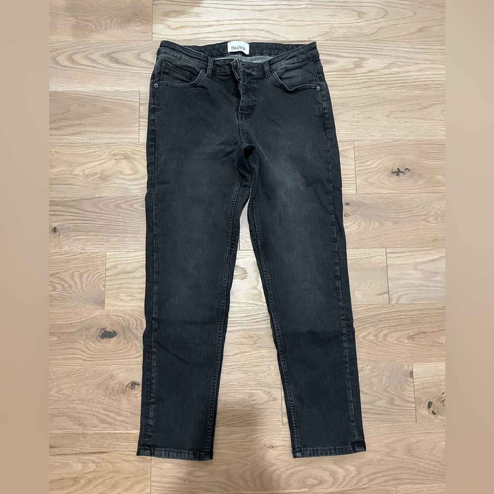 Duer Fireside Girlfriend Jeans - black fleece lined size 28
